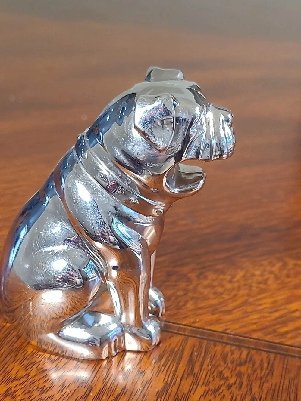 Silver Chrome Bulldog Dog Bottle Opener Figurine Unique Novelty Barware Gift